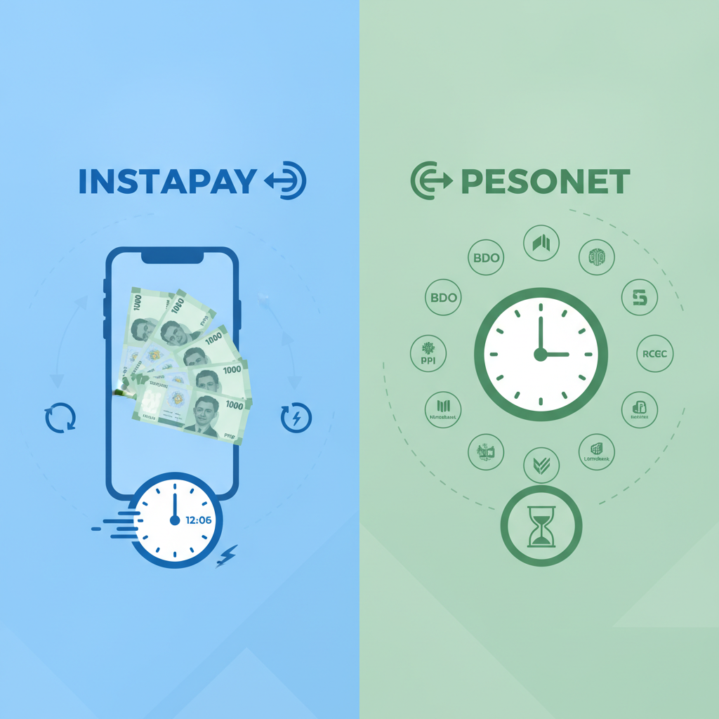 Illustration: Majestic Win InstaPay and PESONet Bank Transfer: Which Is Faster?